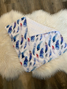 Doudou minky plumes